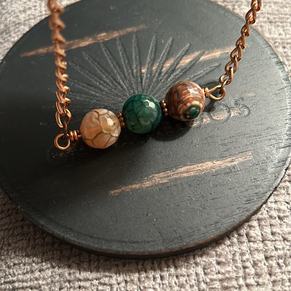 Agate and Copper Necklace